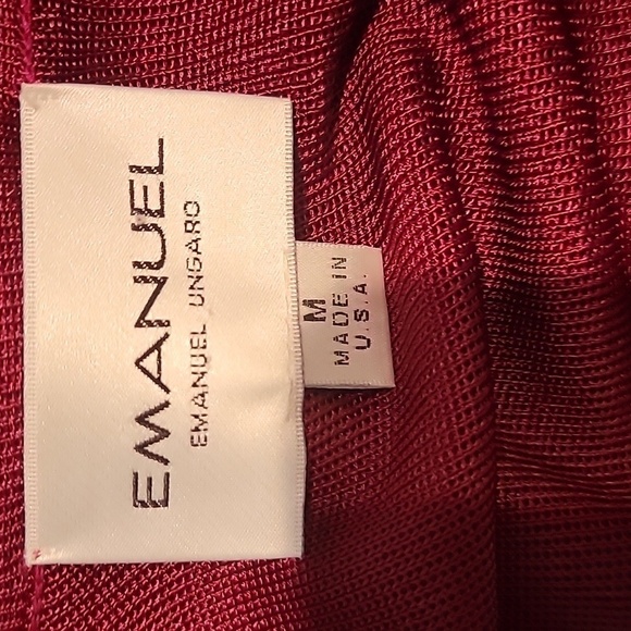 Vintage GRUPPO GFT Emanuel Ungaro Knit Sleeveless Top Burgundy w/Black, Size M - Picture 5 of 6